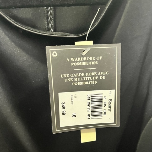 NWT black satin dress with sparkle detail - Picture 2 of 3